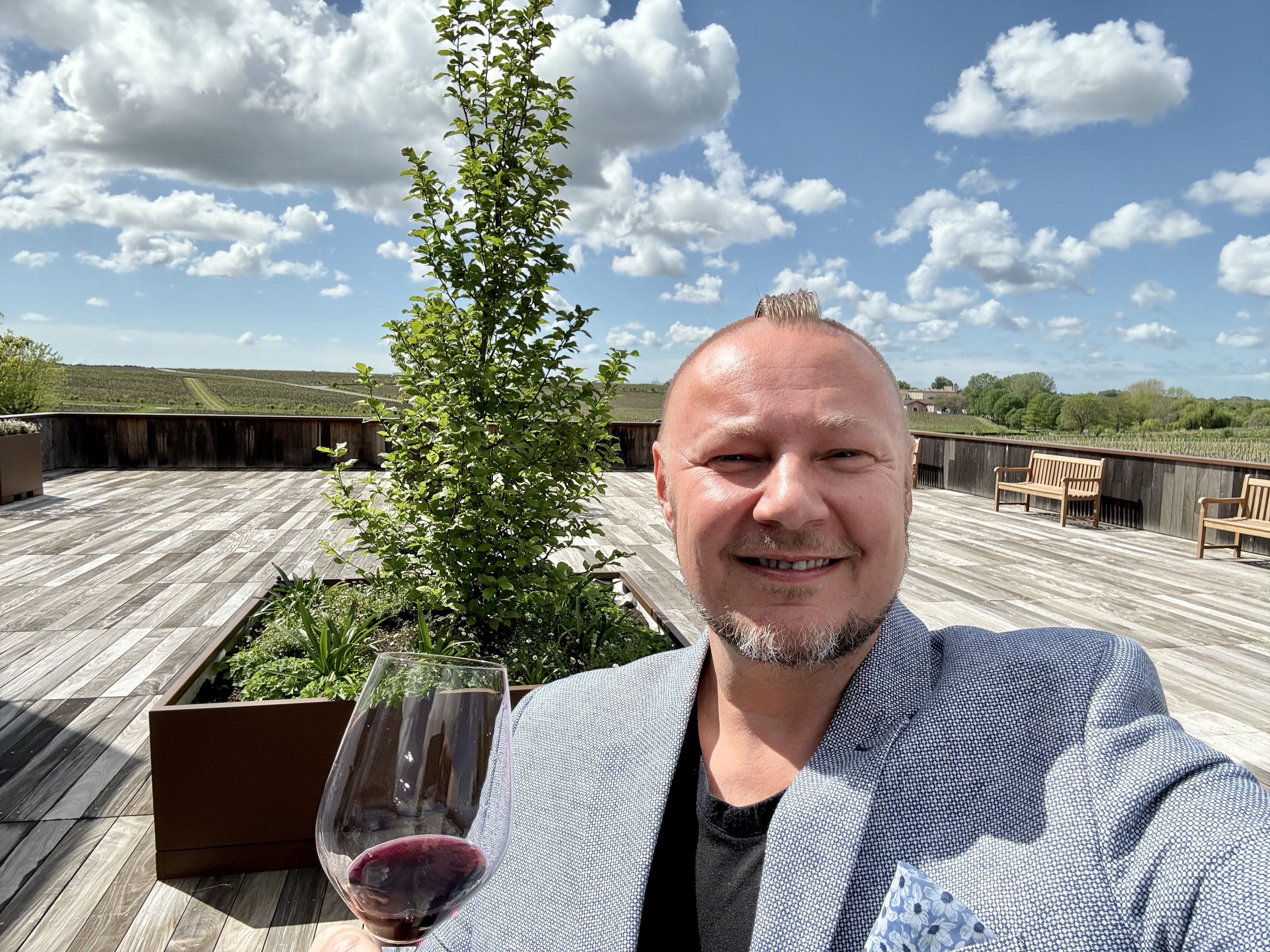 Pavel on vineyard terrace